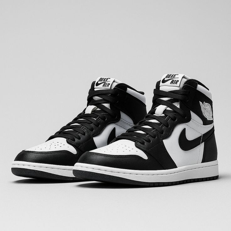 AJ1 High Black And White